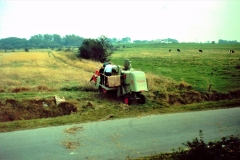 9 Selvkørende mejetærsker ca. 1970